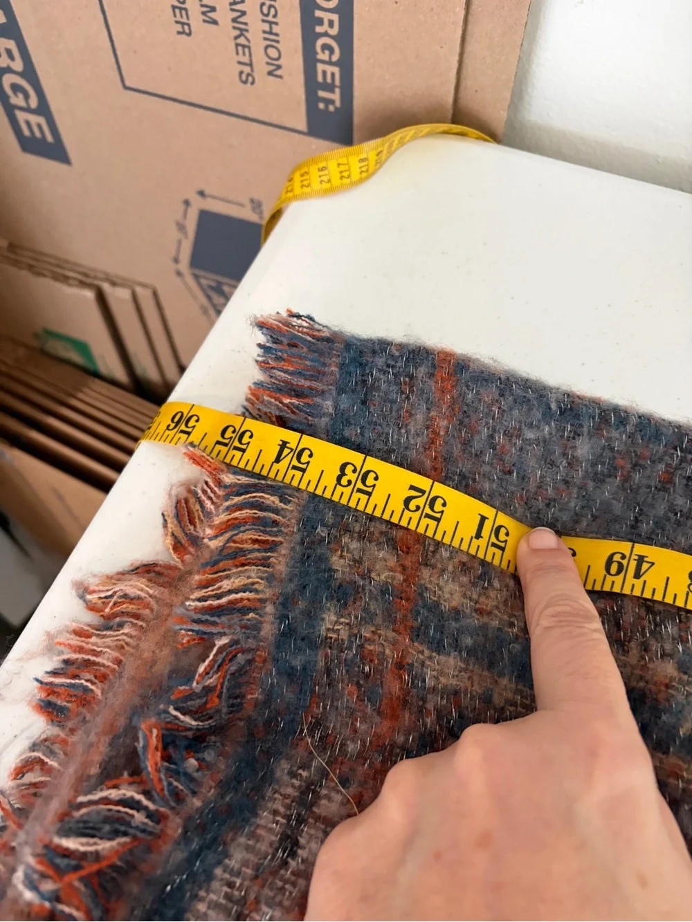 Cost Plus World Market cozy plaid